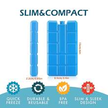 2pcs Reusable Ice Packs And Ice Containers Ultra-Thin Design For Long-Lasting Cooling Leak-Proof And Durable Essential For Refrigeration Picnics And Outdoor Activities Contact-Free Food Storage Heavy-Duty HDPE Material Blue And Green Color Ultra-Thin Design For Space-Saving Long-Lasting Cooling Performance - Multicolor - View 4
