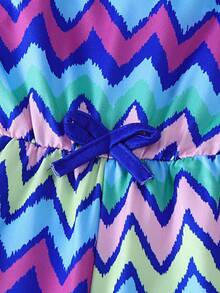 2pcs/Set Girls Boho Tribe Print Sleeveless Jumpsuit, Slightly Stretchy, Regular Fit, With Bow Detail On Adjustable Straps, Suitable For Outdoor/Vacation Romper, Spring/Summer - Multicolor - View 8