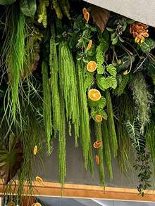 5/1 pièce Pendentif de fleur de glycine artificielle, Pendentif de mariage d'amarante artificielle, Plantes vertes suspendues artificielles, Bouquet de mariage en cascade, Pour la décoration de fond de mariage, la décoration d'hôtel, l'arrangement floral DIY, le remplissage de vase, la décoration murale, la fête des mères, l'anniversaire, la fête, le cadeau - Multicolore - Voir 2