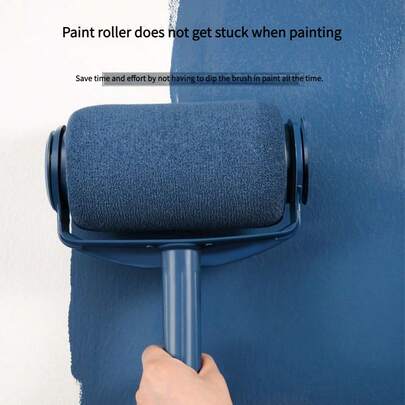 Large Self-Feeding Paint Roller Set - Perfect For Latex And Wall Paints, Smooth Even Coating, Easy To Use, 7-Inch Roller Length, Metal & Plastic Material, Durable Paint Application Kit For Home Renovation