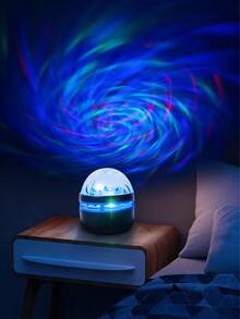 Type-C Starry Sky/Water Wave/Aurora Projection Lamp, Remote Control Multiple Lighting Modes, RGB Aurora Lighting Effects, Create Vortex/Water Wave/Aurora Lamp Shadows, Type-C Powered, Suitable For Bedroom, Camping, Wedding Decoration, Festivals, Parties - Multi-color light - View 8