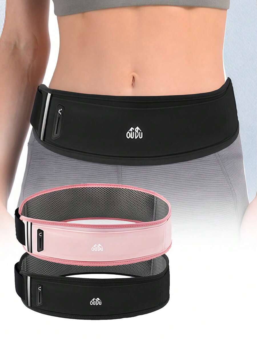 Túi đeo hông thể thao unisex có sọc phản quang, chống thấm nước, không có chun, thích hợp cho chạy bộ, đi bộ, đạp xe, cắm trại, tập thể dục ngoài trời, marathon và các hoạt động du lịch cần thiết.