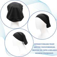 Twistover 2 Pcs Jumbo Dreadlock Cap Hair Dreads Head Wrap Loc Wraps For Dreads Hair Accessories For Men Women Sleeping (Black,Black,12 Inches) - 顏色A - 查看 4