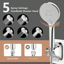 8-Inch Square Top-Spray Adjustable Showerhead Set - Showerhead Set, Three-Function Handheld Showerhead, Stainless Steel Adjustable Angle Extension Arm Easy To Install, Suitable For Home And Bathroom Decoration In Summer - 12-inch K - View 5