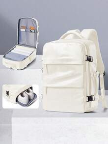 Floless Mochila de viaje unisex, cumple con el límite de tamaño de artículo personal de la aerolínea, cabe portátiles de 14/15.6 pulgadas, diseño antirrobo, resistente al agua, adecuada para dormitorios universitarios, mochila pequeña para portátil para ir al trabajo y deportes al aire libre - Multicolor - Ver 3