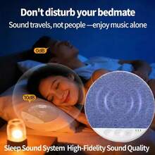 1个迷你蓝牙床头睡眠音效音箱，无线睡眠音乐播放器，9D立体声白噪音机，带自动关机定时器的MP3播放器，适用于手机/TF卡设备 - 查看 1