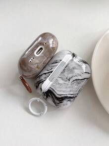 Marble Texture 4/ Pro 3/ 2 Wireless Bluetooth Earphone Case, Personalized Soft Full Coverage Protective Cover For Women - Brown - View 4