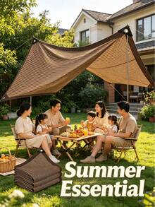 This UV-Resistant Sunshade Net With Eyelets Comes In 7 Size Options, Is Tear-Resistant, And Is Easy To Install On Balconies, Patios, And Pools, Providing Excellent Sun Protection, Shading, And Privacy, Camping Equipment - Multicolor - View 4