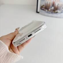 1 pieza Funda de teléfono de unicolor simple Koolife, con gran protección de lente, resistente a golpes, regalo ideal para mujeres y niñas, compatible con Apple 17/17pro/17promax - Blanco - Ver 6