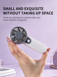 AOYI Mini Handheld Fan Portable, Battery Powered One-Button Hand Fan, Makeup Lash Fan For Women, Outdoor Travel Vacation Essentials For Daily Commute, Office, Shopping, Reading, Leisure Time (AAA Batteries Not Included) - Handheld - View 3