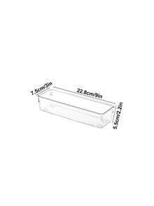 1pc/3/4/5/6/7/8/12pcs Universal Clear Drawer Organizer, Desktop Layout Organizer, Portable Drawer Storage Artifact, Desktop Organization Organizer, Drawer Storage Set. - Multicolor - View 11