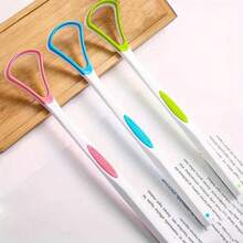 3pcs/2pcs/1pc Tongue Cleaner Designed To Effectively Remove Bacteria, Food Residues And Odor-Causing Substances From The Tongue Surface. As Shown In The Comparison Image, It Can Transform A Dirty Tongue Into A Clean And Healthy Appearance, Greatly Improving Oral Hygiene And Reducing Bad Breath. - Multicolor - View 8