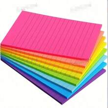 1/8 包 4x6 英寸大号便签纸（每本 46 张），带横线，4x6 亮色/粉彩色便签纸，带横线的大号便签本，大号便签纸，散装带横线便签纸，大号返校季 - 均碼 - 查看 3