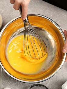 3pcs Stainless Steel Cooking Whisk Set, 8-Inch + 10-Inch + 12-Inch, Reinforced Balloon Whisk - Silver - View 3