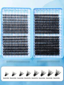 640片装(30D+40D+50D)DIY睫毛嫁接套装 - 包含假睫毛、胶水、卸妆液、镊子和刷子,专业人士和新手均可轻松上手,在家即可轻松使用。睫毛嫁接入门套装:包含假睫毛、胶水、卸妆液和工具的一体式套装,让您在家也能轻松打造专业级美睫效果。 - 彩色 - 查看 8