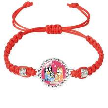 Nuevo brazalete ajustable tejido a mano y lindo de la familia del perro azul Bluey - Multicolor - Ver 4