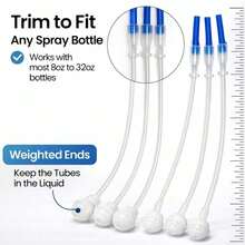 1SET 360° Spray Bottle Adapter Kit-Universal Fit Tilted Multi-Angle Sprayer Attachment With Weighted Tube Replacement For Home,Office&Kitchen Use, Multi-Angle Sprayer Attachment - A - View 5