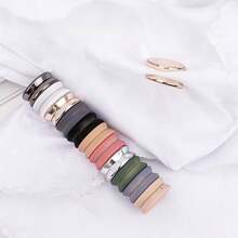 4/8pcs Set Seamless Clothing Snap Fasteners, Fashion Scarf/Shawl Clips, Flat Round Clips For Sweaters Or Shirts, Multi-Functional Magnetic Clasps, Detachable & Reusable, Damage-Free, Quick Styling Clips, Seamless Clothing Reinforcement, Minimalist Design Clothing Clips - Multicolor - View 7
