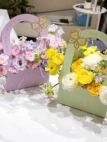 5件套鲜花礼品袋、鲜花包装盒、母亲节花束盒、鲜花手提袋、DIY花束包装手提袋、鲜花袋、鲜花包装袋、礼品袋、婚礼用品、派对用品 - 查看 10