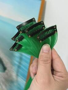 5 Stücke grüne Haarspangen, Haarverlängerungen aus Synthetik für Frauen, können ohne Salon-Besuch zu verschiedenen Frisuren kombiniert werden, geeignet für den täglichen Gebrauch und Partys - Grün - Übersicht 7