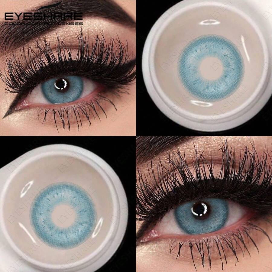 EYESHARE 1 Pair For Eyes Red Eye Contacts Cosplay Green Lenses Annual Disposable Blue Eye Lenses Soft Brown Beauty Lens