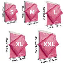 50pcs Mixed Fuchsia Courier Bags, Mailing Envelopes, Self-Adhesive Plastic Packaging Bags, 5 Sizes (10 Of Each), Suitable For Large Packages, Clothing Packaging And Shipping - View 7