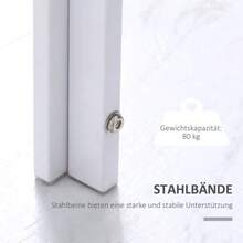 Large Kitchen Tisch, Modern Design, 120 Cm X 60 Cm X 75 Cm, White - White - View 4