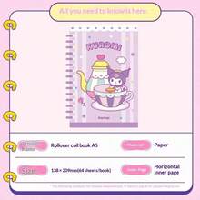A5 Coil Bound Cartoon Student Correction Notebook, Cute For Girls School Supplies - B - View 9