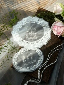 定制刺绣婚纱贴花，个性化新娘姓名及日期蕾丝贴片，定制刺绣贴花装饰婚纱，定制缝制新娘姓名及日期婚纱标签，优雅蕾丝珍珠婚纱配饰，浪漫新娘纪念品，独特新娘礼物，完美新娘送礼会礼物，永恒的爱 - 多色 - 查看 3