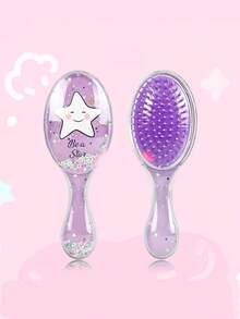 1pc Massage Hair Brush, Transparent Cartoon Design Magic Cushion Detangling Comb, Soft Teeth For Smooth Hair - Multicolor - View 15