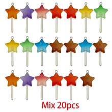 1pack Mixed Colorful Lollipop Resin Charms, 3D Sweet Candy Shaped Pendants For DIY Jewelry Making Accessories, Necklaces Earrings Keychains Decor With Eye Pin - Multicolor - View 9