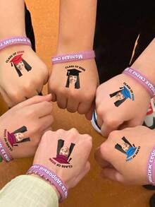10/20/30/60pcs Temporary Tattoos, Customized Face Tattoos, Graduation Tattoos, Graduation Party Favors, Graduation Party, Customized Photo Tattoos, Graduation Temporary Tattoos, Class Of 2026, Valentine's Day Gift, Couple Photos, Christmas Gift, Home Decor, Decorations, Personalized Gift, Custom Gift - Multicolor - View 9