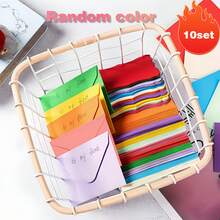 Bộ 10 phong bì/thẻ kiểu retro viền lượn sóng, màu xanh lá cây nhạt và be, phong bì nhỏ kèm thiệp ghi chú, trang nhã cho thiệp mời đám cưới, sinh nhật, Giáng sinh, Lễ Tạ ơn, kỷ niệm và tiệc tùng. - màu sắc - Xem 13
