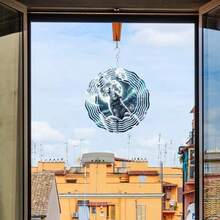 1 pièce Éolienne en forme de loup, sculpture cinétique 3D de 10 pouces, convient pour la décoration de jardin extérieur, également un cadeau unique pour les hommes et les femmes, livré avec un crochet de suspension rotatif de style aléatoire - A - Voir 9