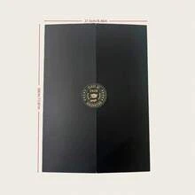 1pc Black Gold Graduation Guest Book Greeting Card, Graduation Season Graduation Party Graduation Ceremony Back To School Party Guest Book Greeting Card - Style 1 - View 12