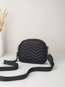 Bolso de hombro y cruzado de moda nuevo para mujeres, adecuado para teléfono y maquillaje - Negro 2 - Ver 6