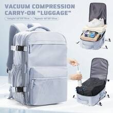 Foldable Travel Laptop Backpack, Airplane Approved, Unisex Travel Bag, 14-Inch Notebook Business Computer Backpack, Waterproof Large Capacity Backpack, Weekend Bag, Black - Multicolor - View 18