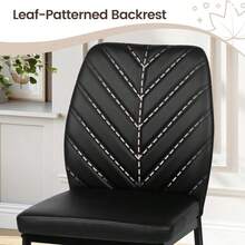 Dining Table And Chairs Set 4, High Back Black PU Chairs With Foldable 100 Cm Round Marble Effect Table For Dining Room, Kitchen - Marble Effect Table+4 Black Chairs - View 8