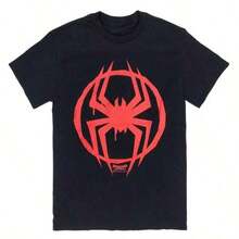 MarveEl's SpiderE-ManS Miles Morales Men's Black T-Shirt, Red Spider Logo, Superhero Short-Sleeved Casusummer Outfits For Women100 Percent Cotton Graphic Tees Summer Outfits Holiday Outfits For Women Festival Outfits Women M-Usera Wedding Guest Dress Women Maija Women Summer Co Ords Women Maija  Women Festival Festival Outfits Women Sequin Summer Co Ord Festival Outfits Women Sequin Summer Co Ord Festival Outfits White T Shirt Summer Clothes Kids Summer T Shirts - Black - View 1