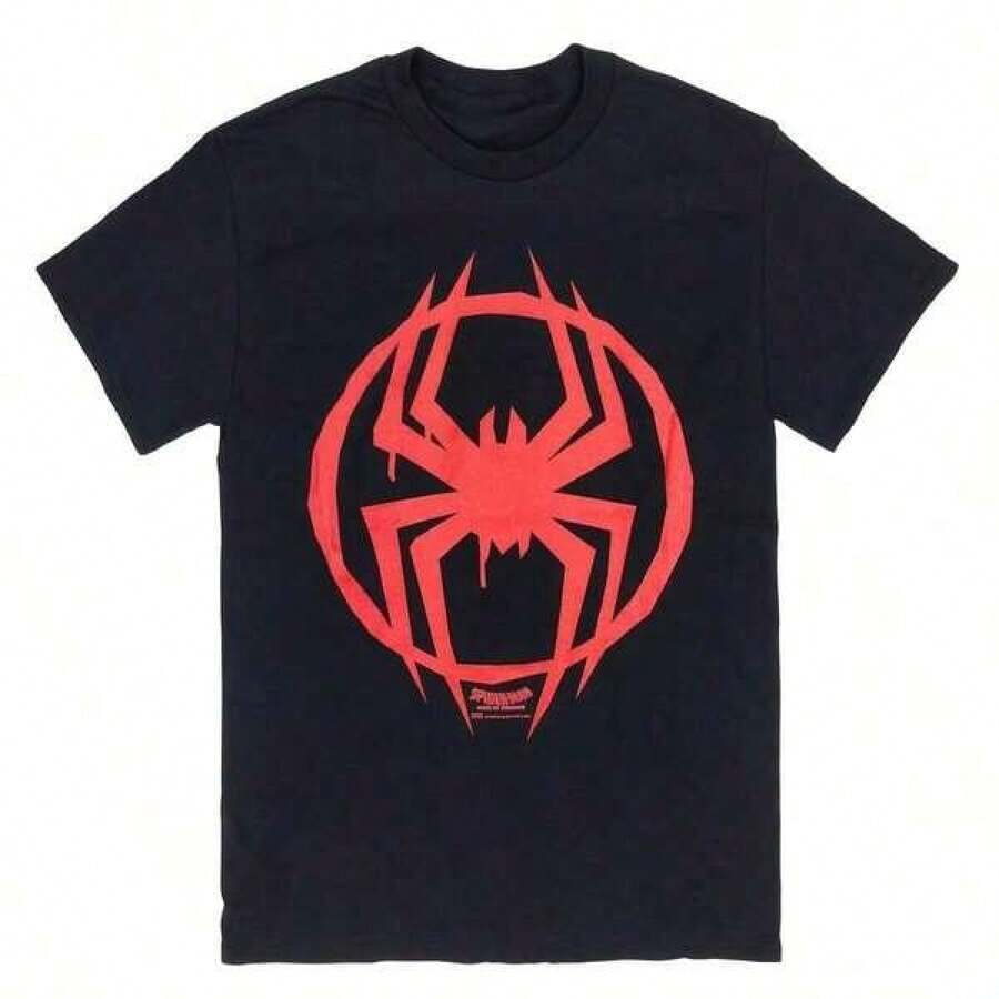 MarveEl's SpiderE-ManS Miles Morales Men's Black T-Shirt, Red Spider Logo, Superhero Short-Sleeved Casusummer Outfits For Women100 Percent Cotton Graphic Tees Summer Outfits Holiday Outfits For Women Festival Outfits Women M-Usera Wedding Guest Dress Women Maija Women Summer Co Ords Women Maija  Women Festival Festival Outfits Women Sequin Summer Co Ord Festival Outfits Women Sequin Summer Co Ord Festival Outfits White T Shirt Summer Clothes Kids Summer T Shirts - Black - View 1