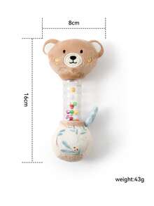1pc Super Cute Easy-Grip Baby Rattle, Adorable Animal Infant Toy, Sensory Toy Designed For Children. It Helps Improve Grasping And Motor Skills, While Also Supporting Visual And Auditory Development. This Durable Hand Rattle Is A Great Companion For Babies. - Multicolor - View 7