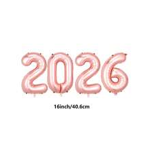 2026 Aluminum Foil Number Balloons, Suitable For Birthday Party, Graduation, New Year Holiday Decoration - Multicolor - View 16