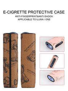 1 pieza Estuche protector IQOS ILUMA I ONE, diseño de oso de peluche anti-caída, carcasa protectora portátil, opciones de multicolor para parejas, material de cuero PU de alta calidad con aberturas precisas, caja de almacenamiento, adecuado para uso personal o regalo, accesorio de moda minimalista, mejora la experiencia del usuario, artesanía exquisita, resistente a los arañazos, el modelo popular brinda protección integral para su dispositivo, alta relación calidad-precio - ILUMA i ONE/Oso pardo - Ver 7
