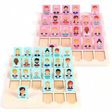 Children's Cognitive Matching Wooden Puzzle Toys, Early Education Intelligent Card Game, Educational Learning Tools - Multicolor - View 6