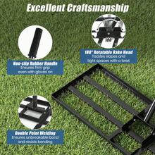 COSTWAY Lawn Leveling Rake, 75 Cm X 25 Cm Heavy Duty Lawn Level Tool For Soil With Adjustable Handle & Ergonomic Grip, Effort-Saving Landscape Rake For Garden, Backyard, Golf Course, Farm, Pasture, Black/Silver - A - View 5