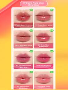 Essence Gloss Labial Essência de Suco de Fruta Essência Bálsamo Labial Brilho de Espelho Cor Duradoura Iluminadora Gloss Labial para Estudantes e Meninas - #17 Mousse Damasco Doce - 2,6ml - #17 Mousse de Amêndoa Doce - Visão 7