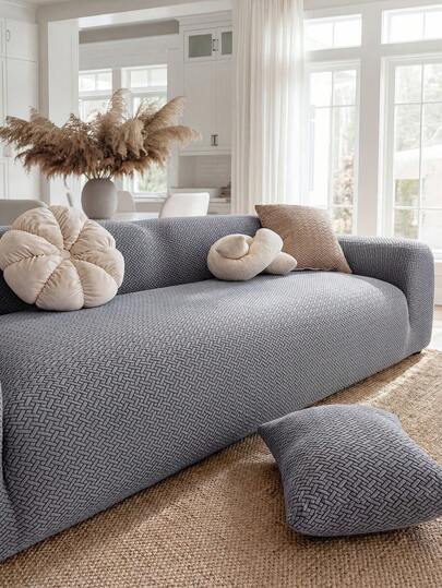 1pc Classic Solid Color Sofa Cover, High Elasticity, Dust-Proof And Dirt-Resistant, Machine/Hand Washable Furniture Protector, Suitable For All Seasons, Fits 3/4-Seater Sofa (Multiple Sizes Available)