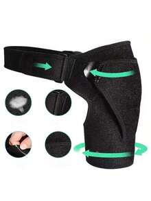 This Unisex Sports Shoulder Support Strap Features Adjustable Shoulder Straps To Provide Extra Support For The Shoulders During Sports And Work Activities. - Black - View 6