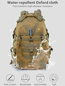 Large Capacity Tactical Backpack With Molle System, Hiking Backpack, Adventure Backpack With Laptop Compartment, Durable And Sturdy - Black - View 2