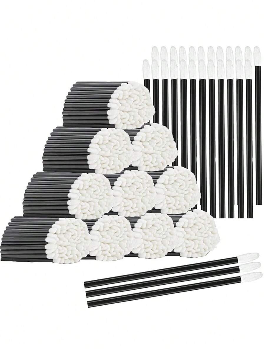 Lápiz labial desechable - Pincel para labios sin pelusa, lápiz labial y brillo de labios, set de maquillaje y belleza, 50 piezas/100 piezas/300 piezas/500 piezas - Multicolor - Ver 1